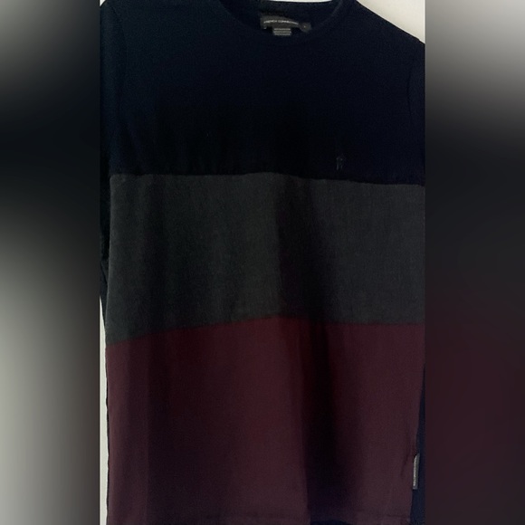 French Connection Mens Block 3 T-Shirt Marine/
Charcoal /Chateaux - Picture 4 of 4